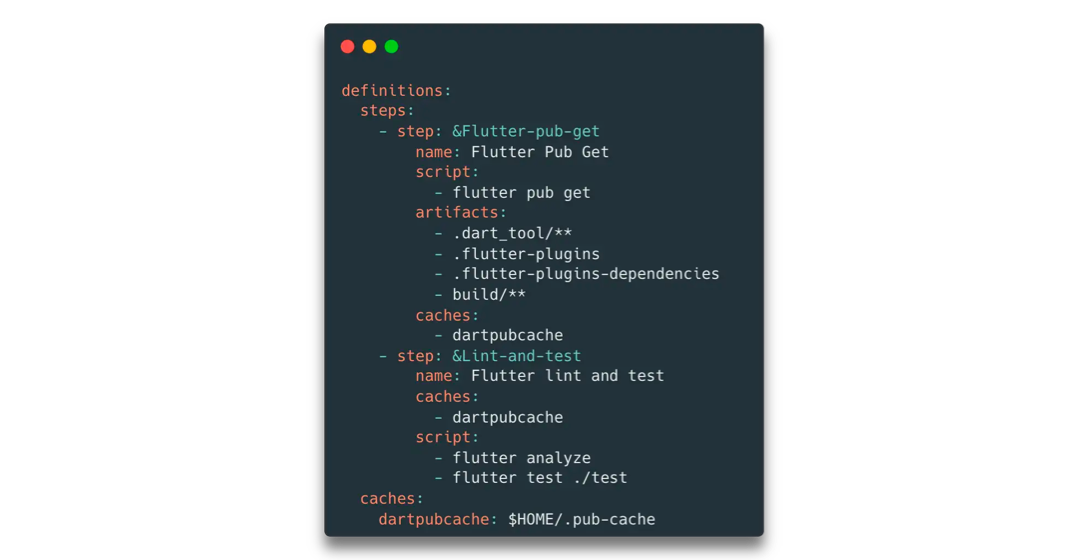 Flutter Bitbucket Pipeline cache