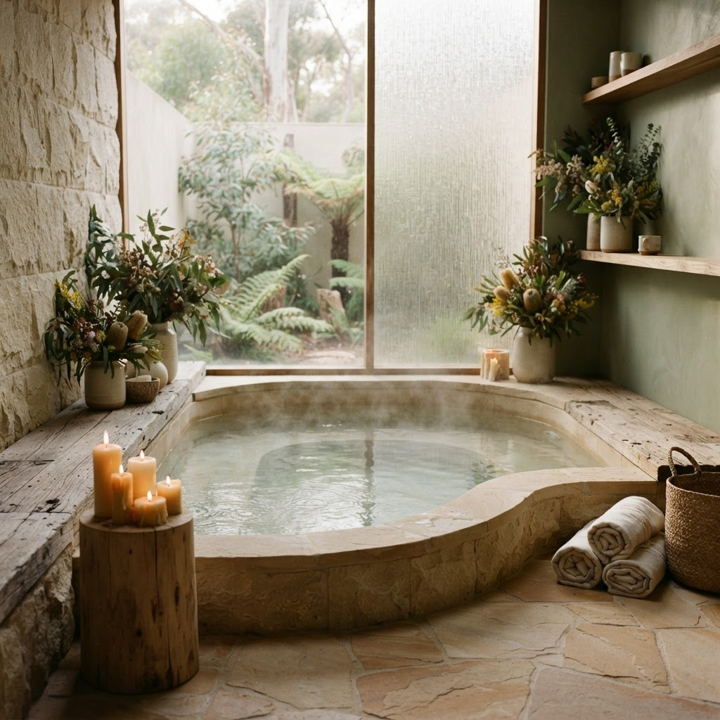 Serene South Australian bathhouse