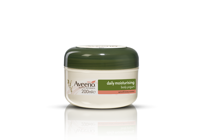 Aveeno<sup>®</sup> Daily Moisturising Bálsamo Corporal de Iogurte – Fragrância a Damasco & Mel