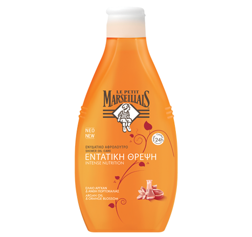 Ulei de duş intens hidratant cu Ulei de argan & Flori de portocal