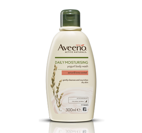 Aveeno<sup>®</sup> Daily Moisturising Gel de Banho de Iogurte – Fragrância a Damasco & Mel