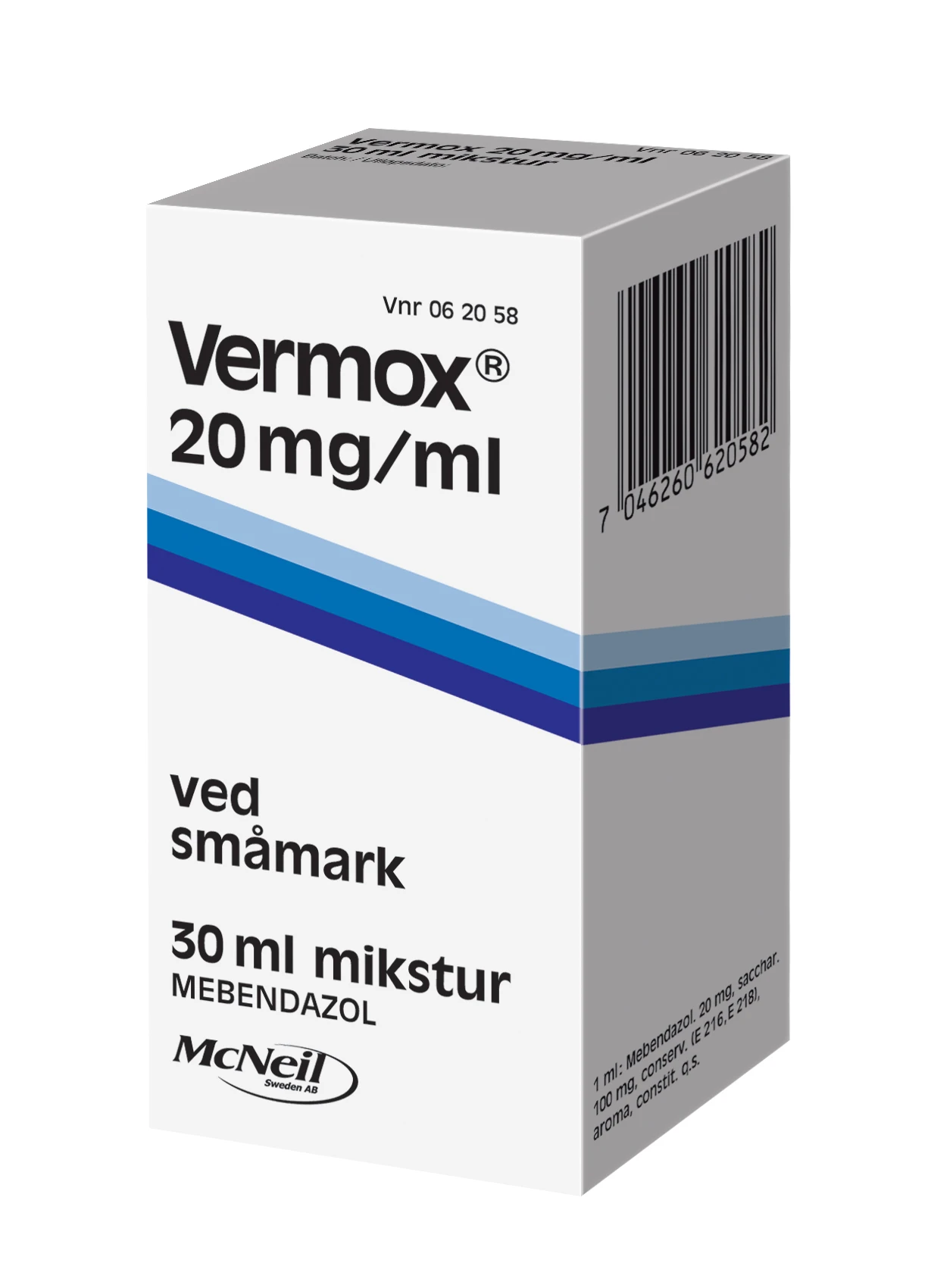 Vermox mikstur mot småmark, 30 ml