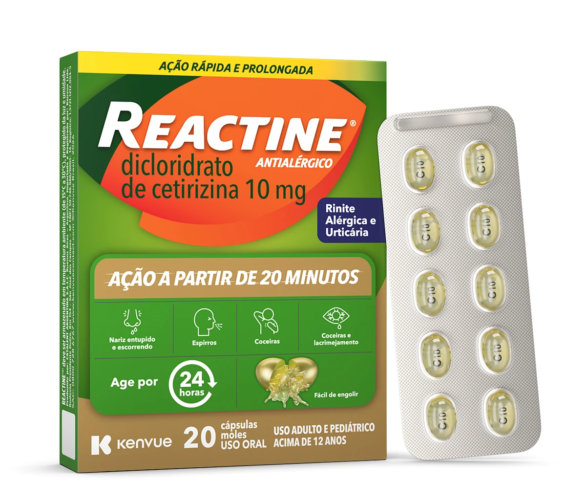 REACTINE LATAM BR 20CAPS