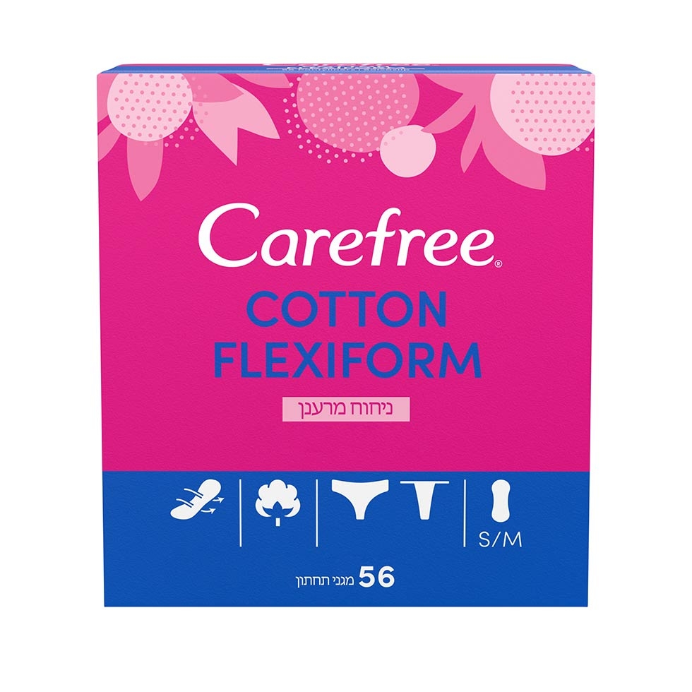  ניחוח מרענןCarefree<sup>®</sup> Cotton Flexiform