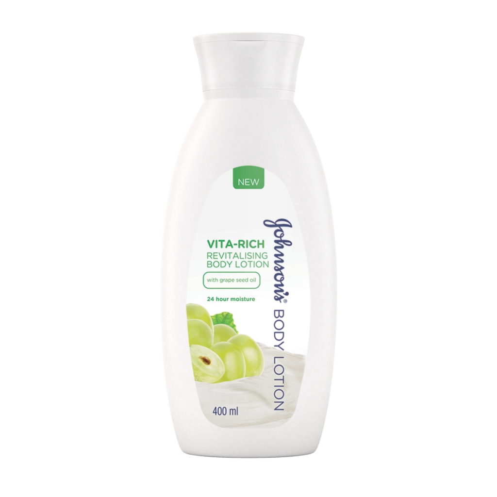 JOHNSON’S® Body Care Vita-Rich Revitalising Body Lotion with Grape Seed Oil 