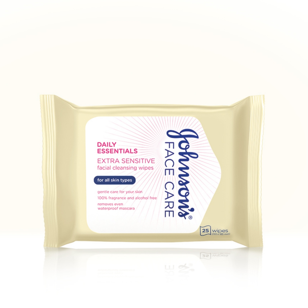 JOHNSON'S® Face Care Daily Essentials Extra Sensitive Facial Cleansing Wipes  for All Skin Types