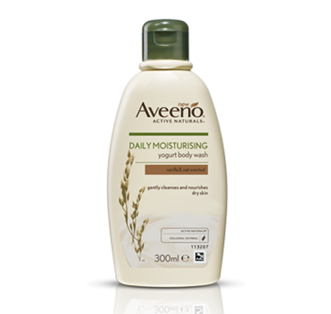 Aveeno<sup>®</sup> Daily Moisturising Gel de Banho de Iogurte – Baunilha & Aveia