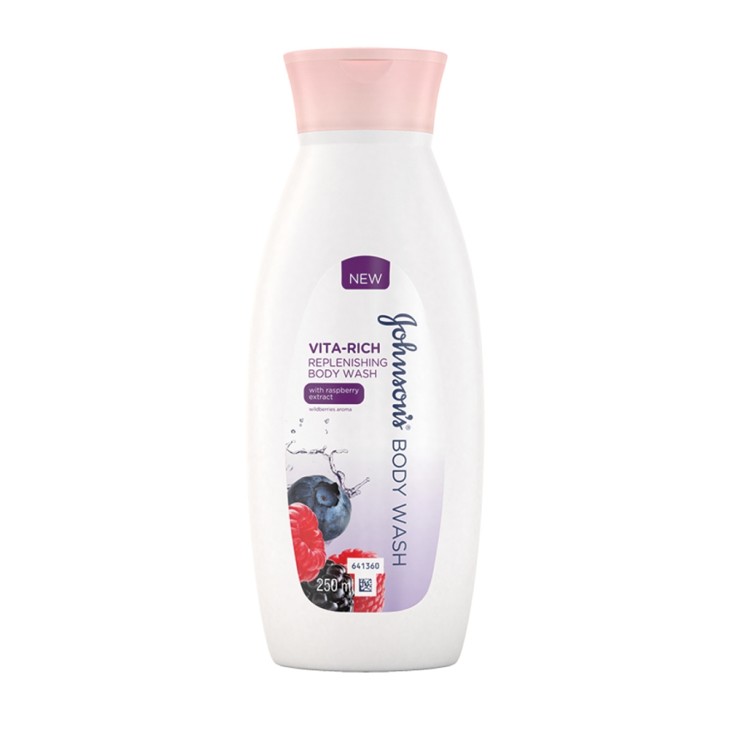 JOHNSON’S® Body Care Vita Rich Replenishing  Body Wash with Raspberry extract