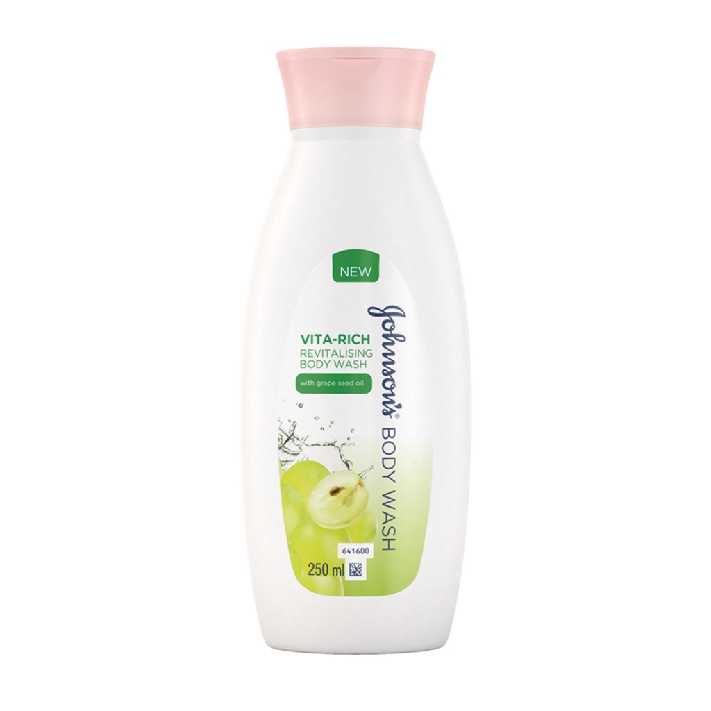 JOHNSON’S® Body Care Vita-Rich Revitalising Body Wash with Grape Seed oil