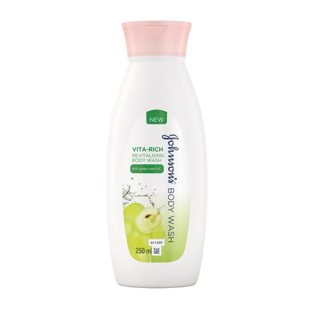 JOHNSON’S® Body Care Vita-Rich Revitalising Body Wash with Grape Seed oil