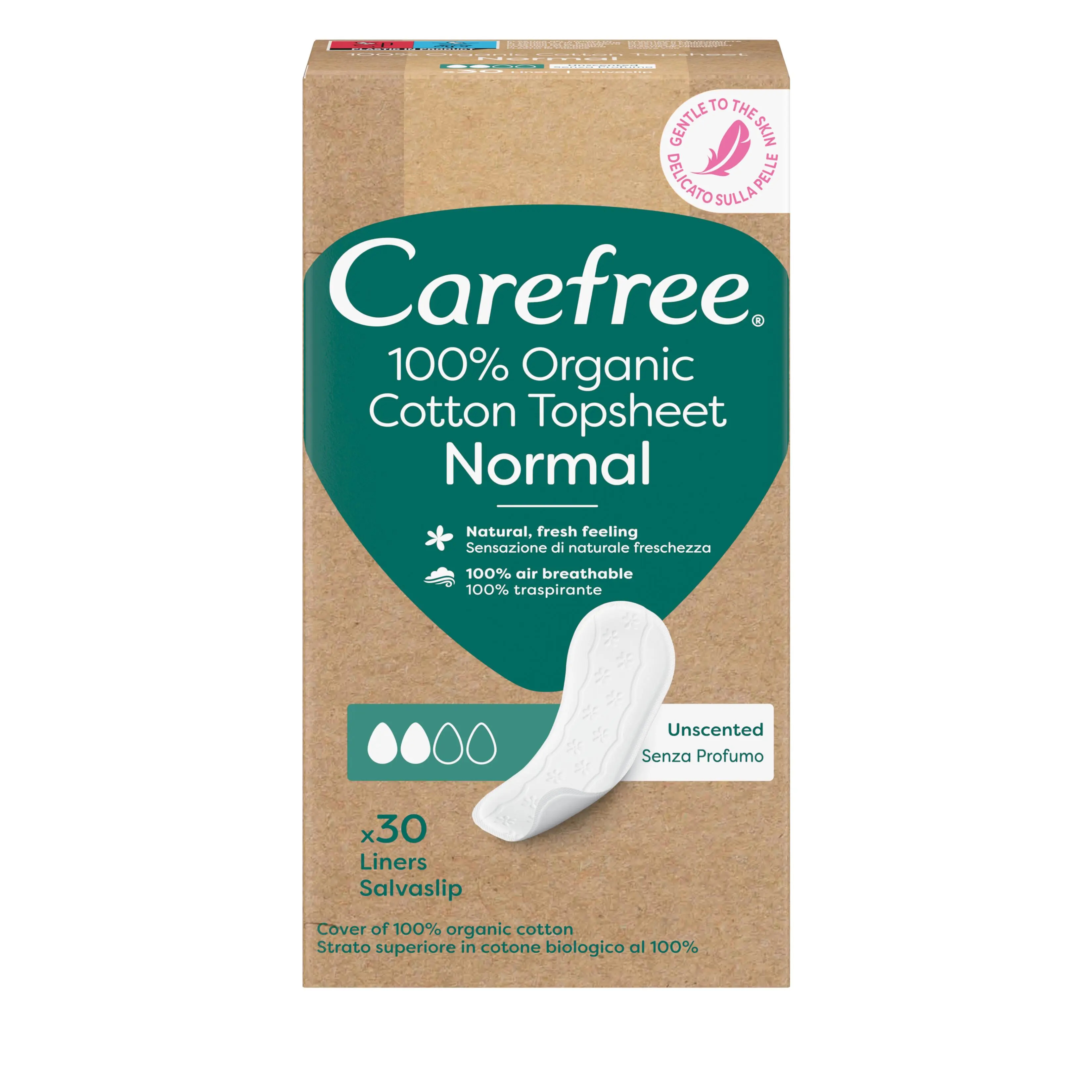 Carefree® Organic Topsheet Normal Carefree® Organic Topsheet Normal