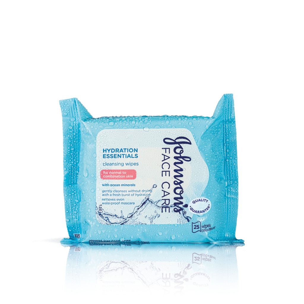 JOHNSON'S® Face Care Hydration Essentials Cleansing Wipes Normal To Combination Skin Wipes