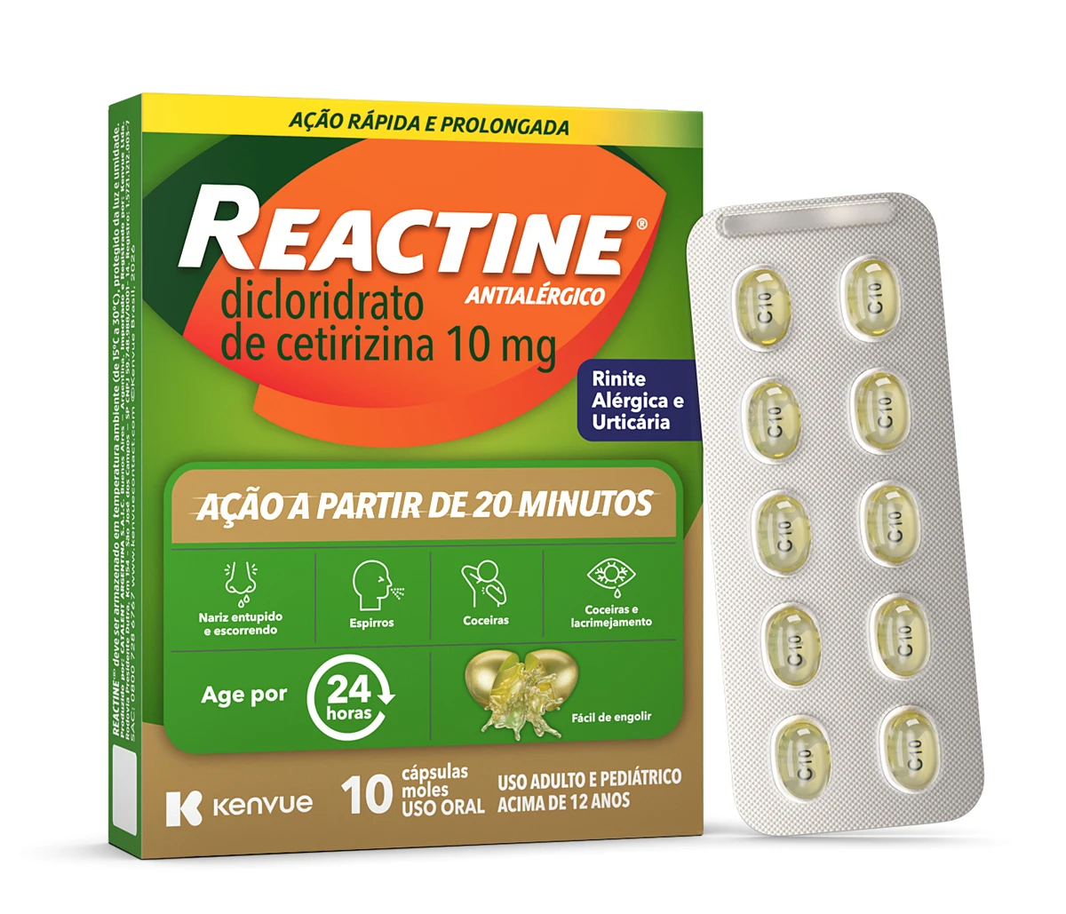 REACTINE LATAM BR 10CAPS