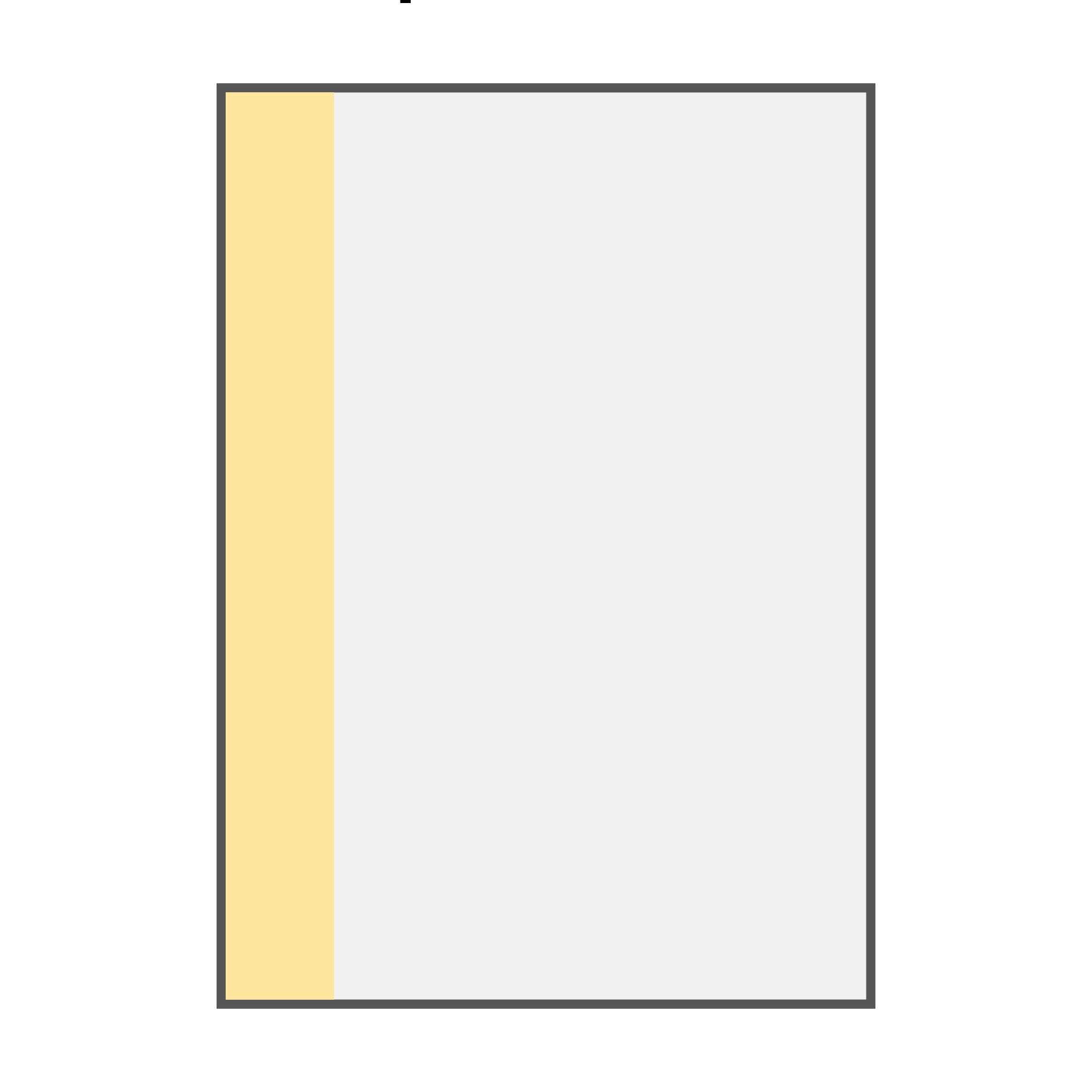 Format portrait, bande adhésive à gauche