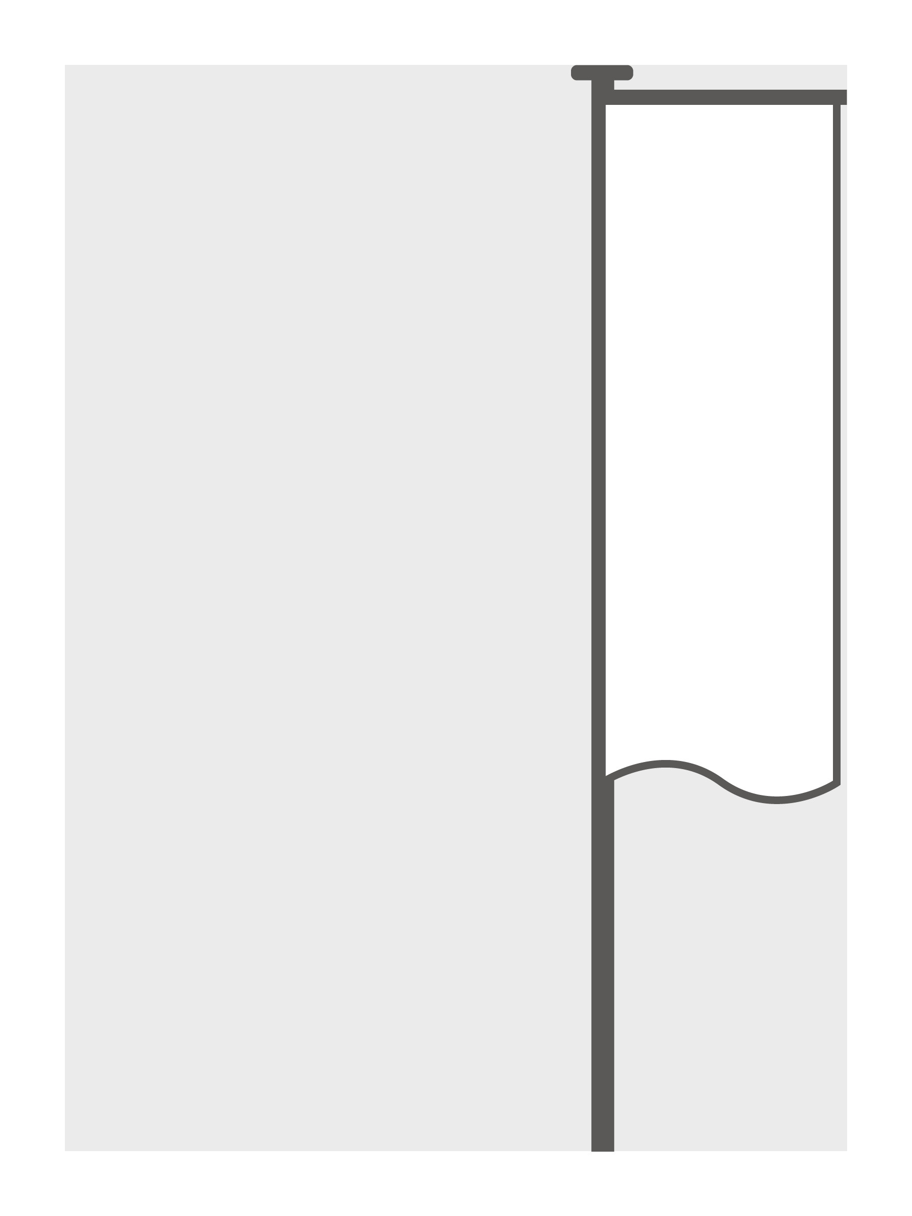 Mastvlag met open zoom (100 x 300 cm)