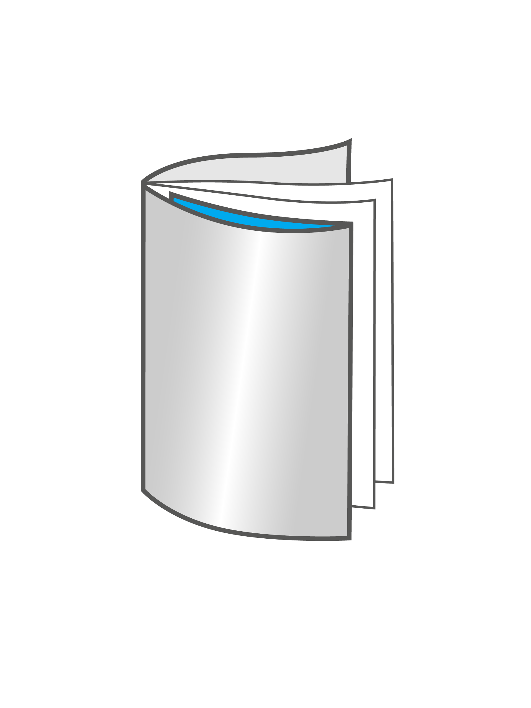 Avec rabat avant 300 g/m² brillant