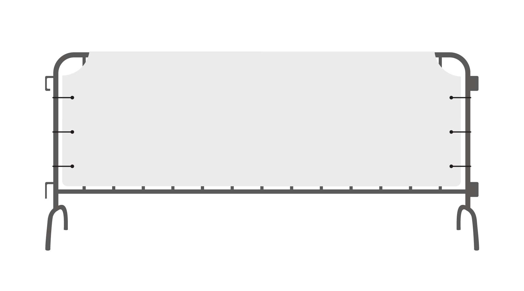 Dranghekdoek dubbelzijdig (242 x 155 cm)