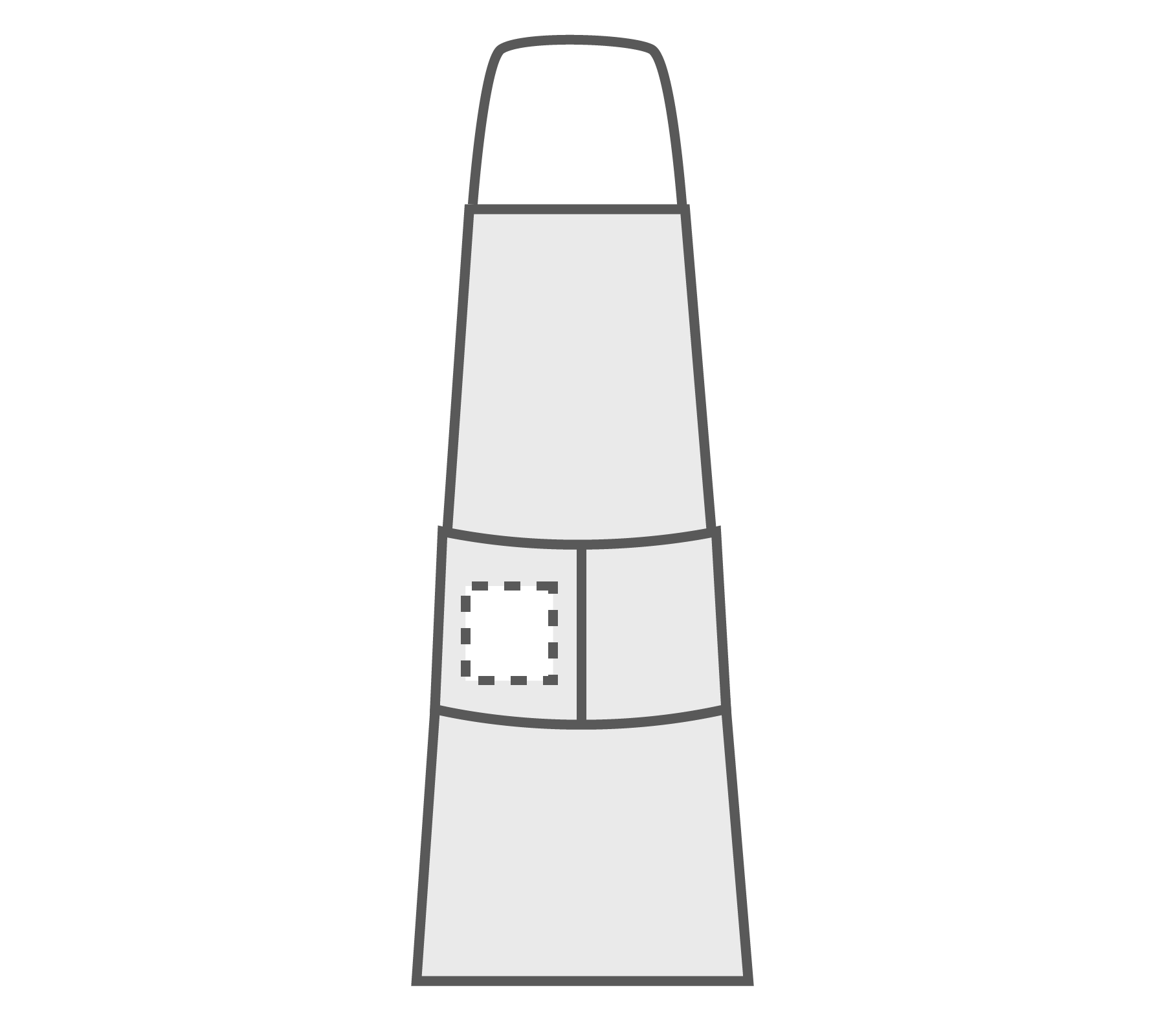 Op zak rechts (15 x 15 cm)