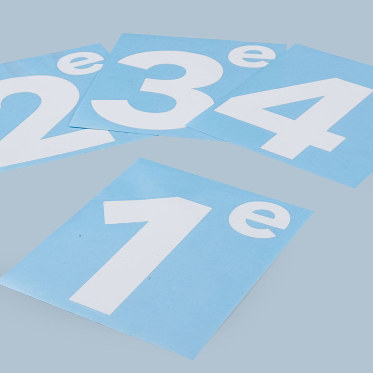 Pochette De 10 Chiffres Autocollants Marrons De 0 à 9