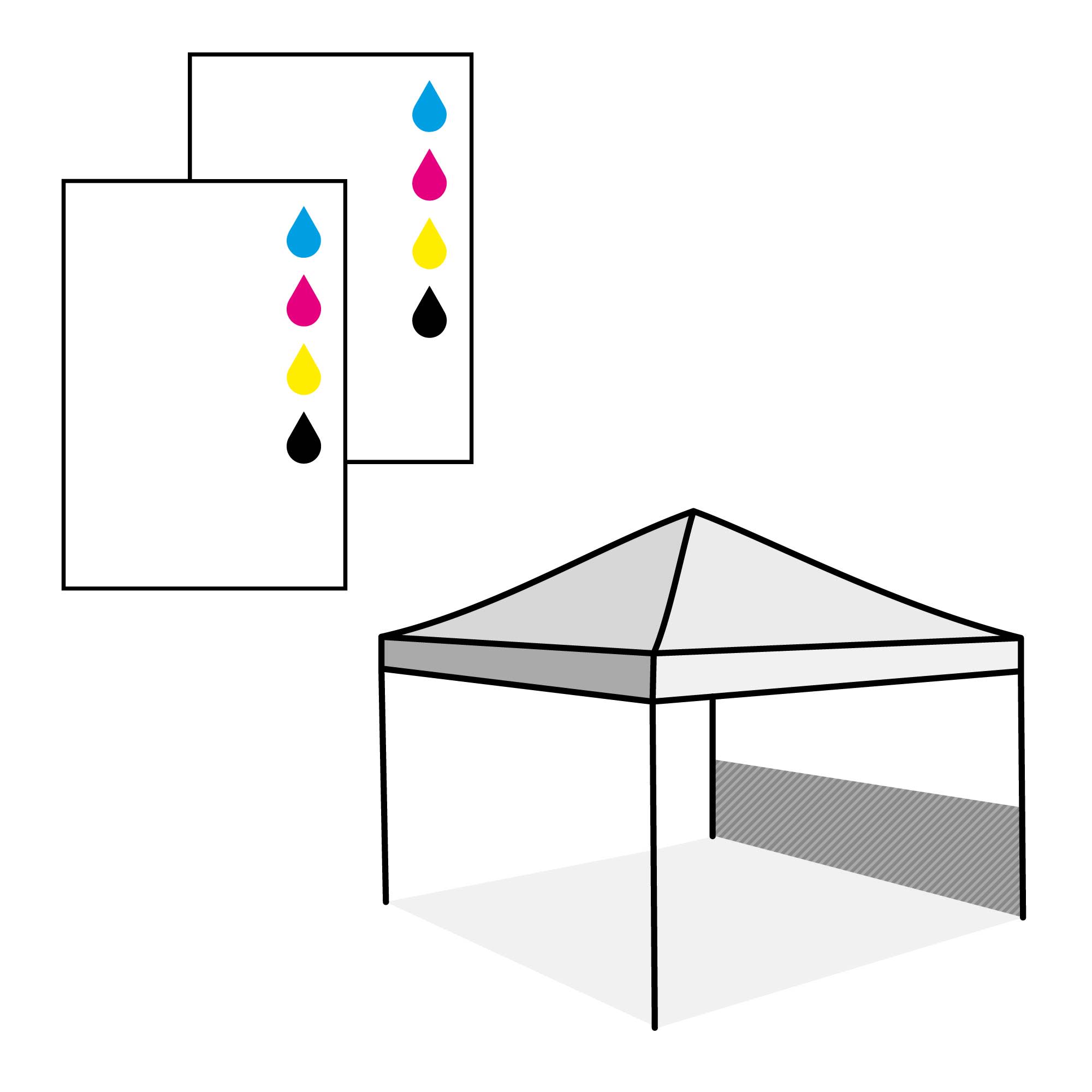 Demi-paroi, impression recto verso