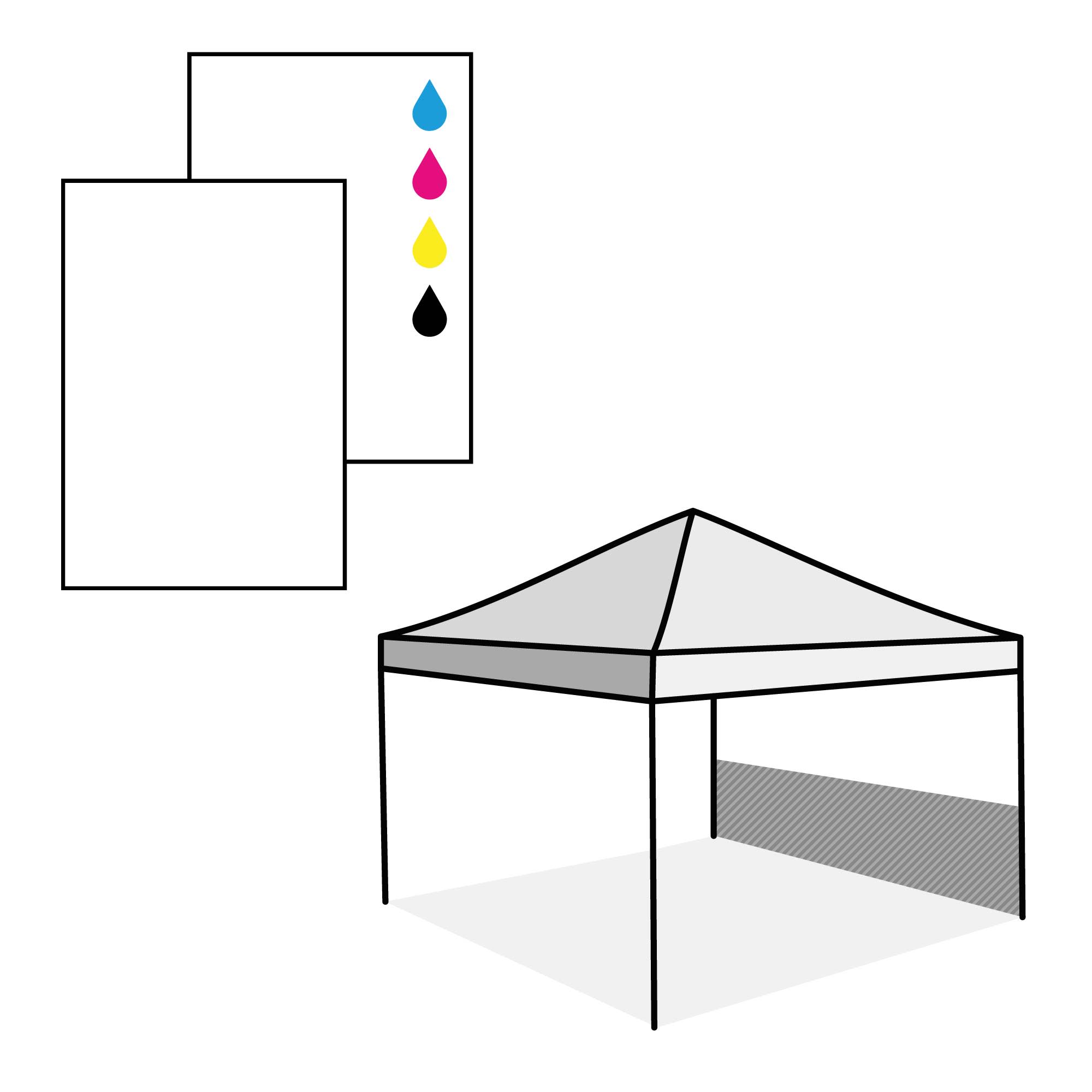 Demi-paroi, impression du côté extérieur