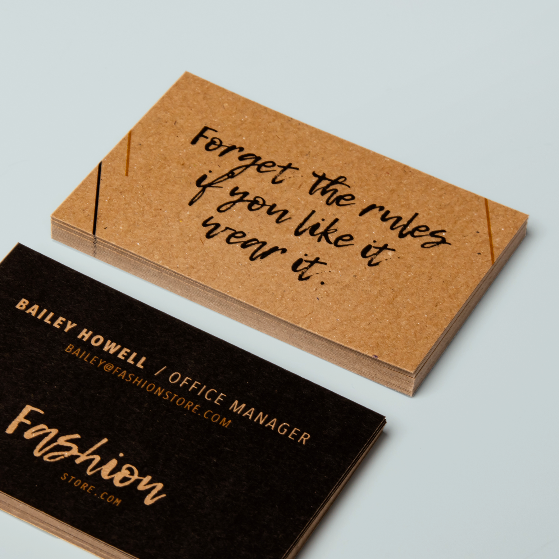 Luxe vistekaartjes Kraft bedrukken