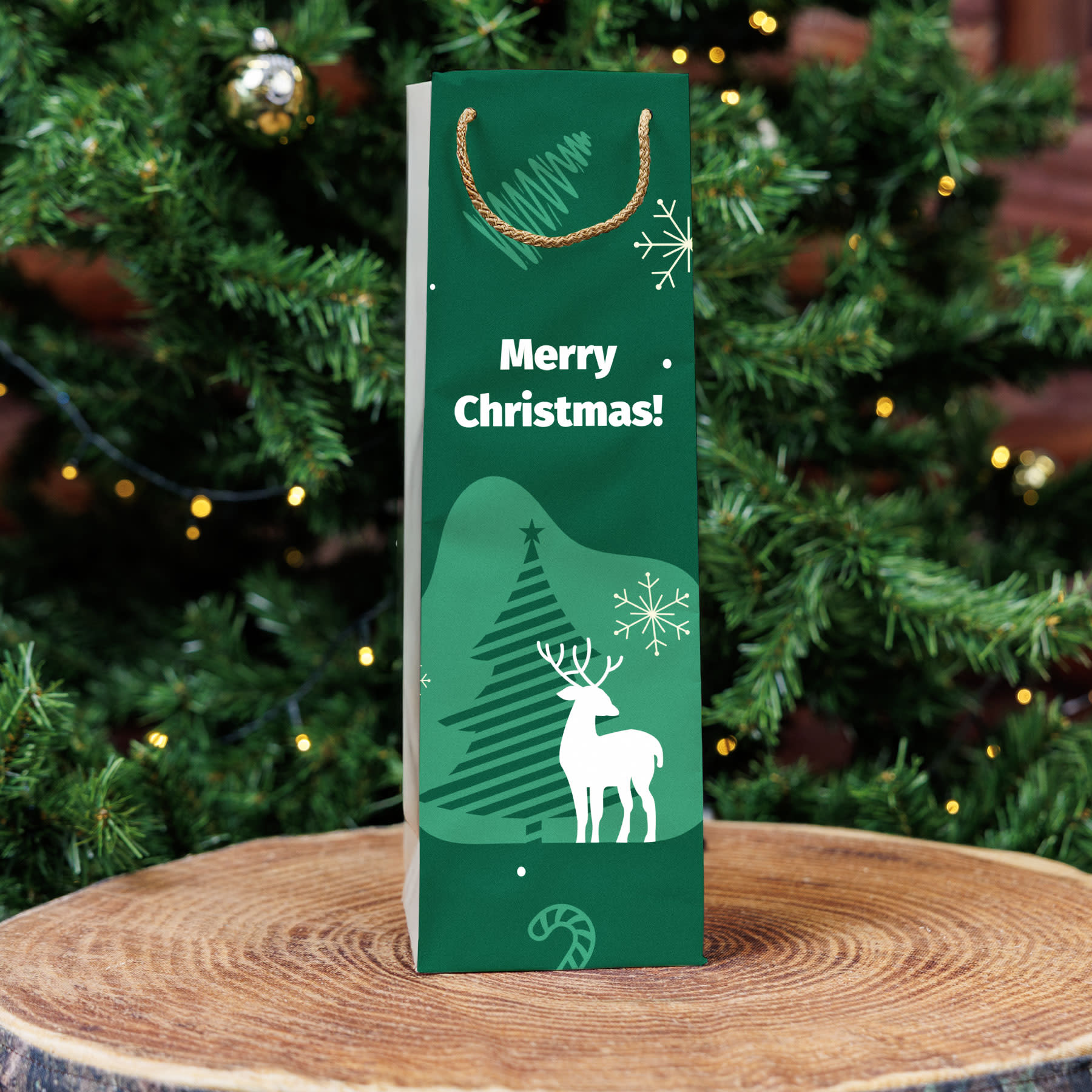 kerstproduct wijntas-template