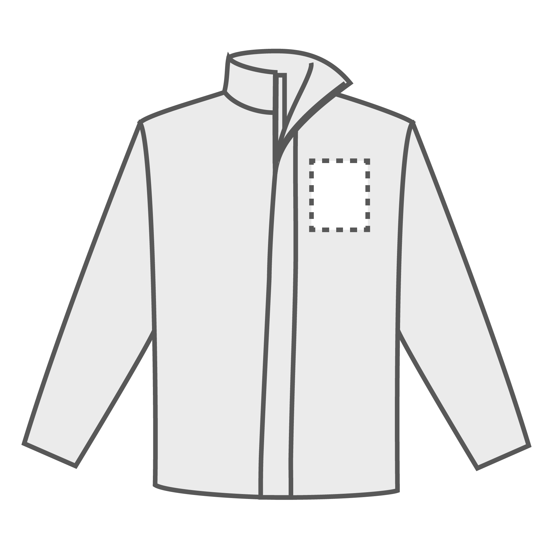 Poitrine à gauche (8 x 10 cm)