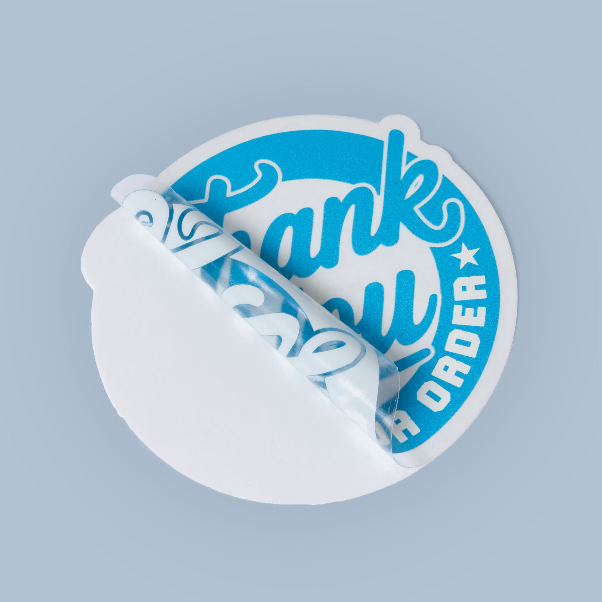 ContourKleinFormaatSticker Transparant ThankYou