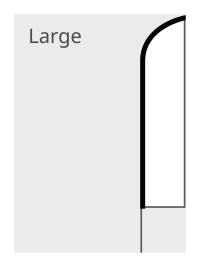 Beachflag L, ganse noire (350 cm)