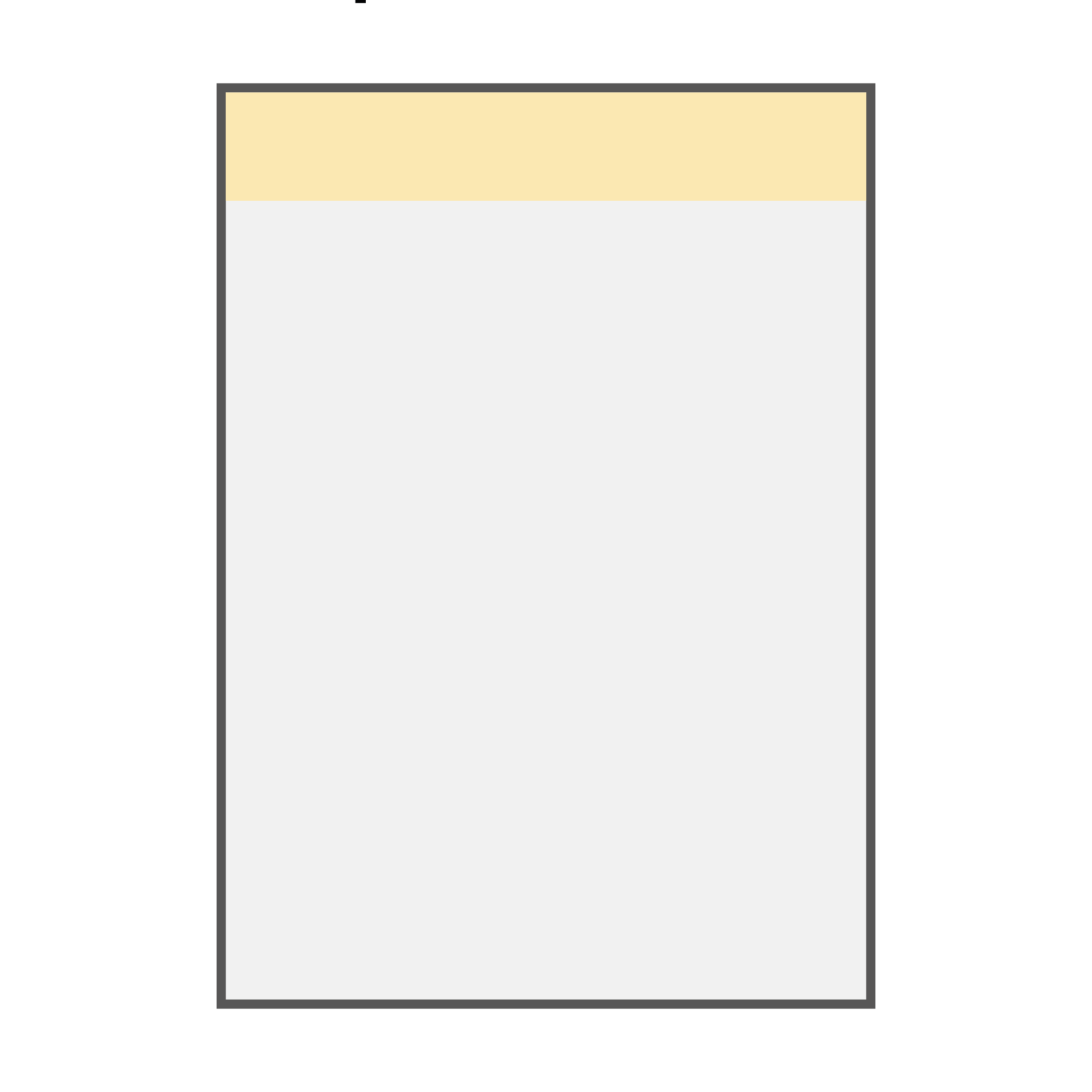 Format portrait, bande adhésive en haut