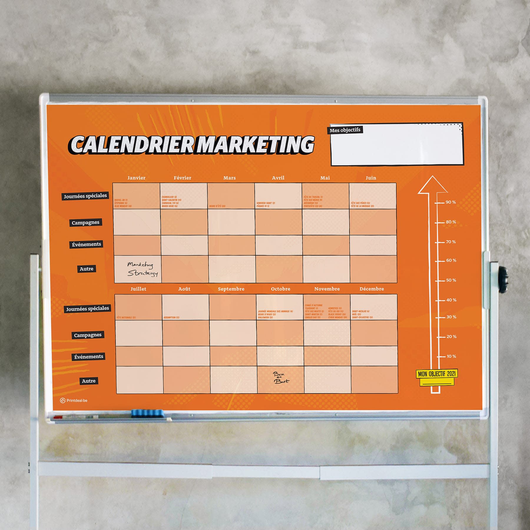 marketingkalender whiteboardsticker FR