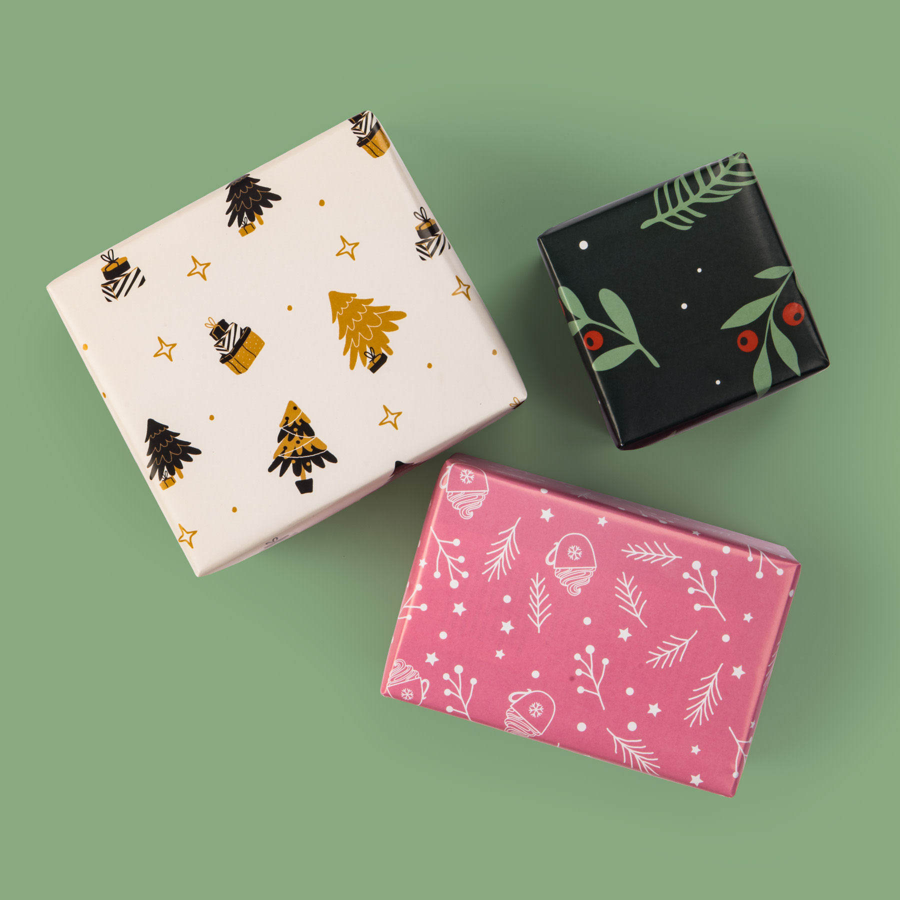 featured kerst-inpakpapier lichtgroen