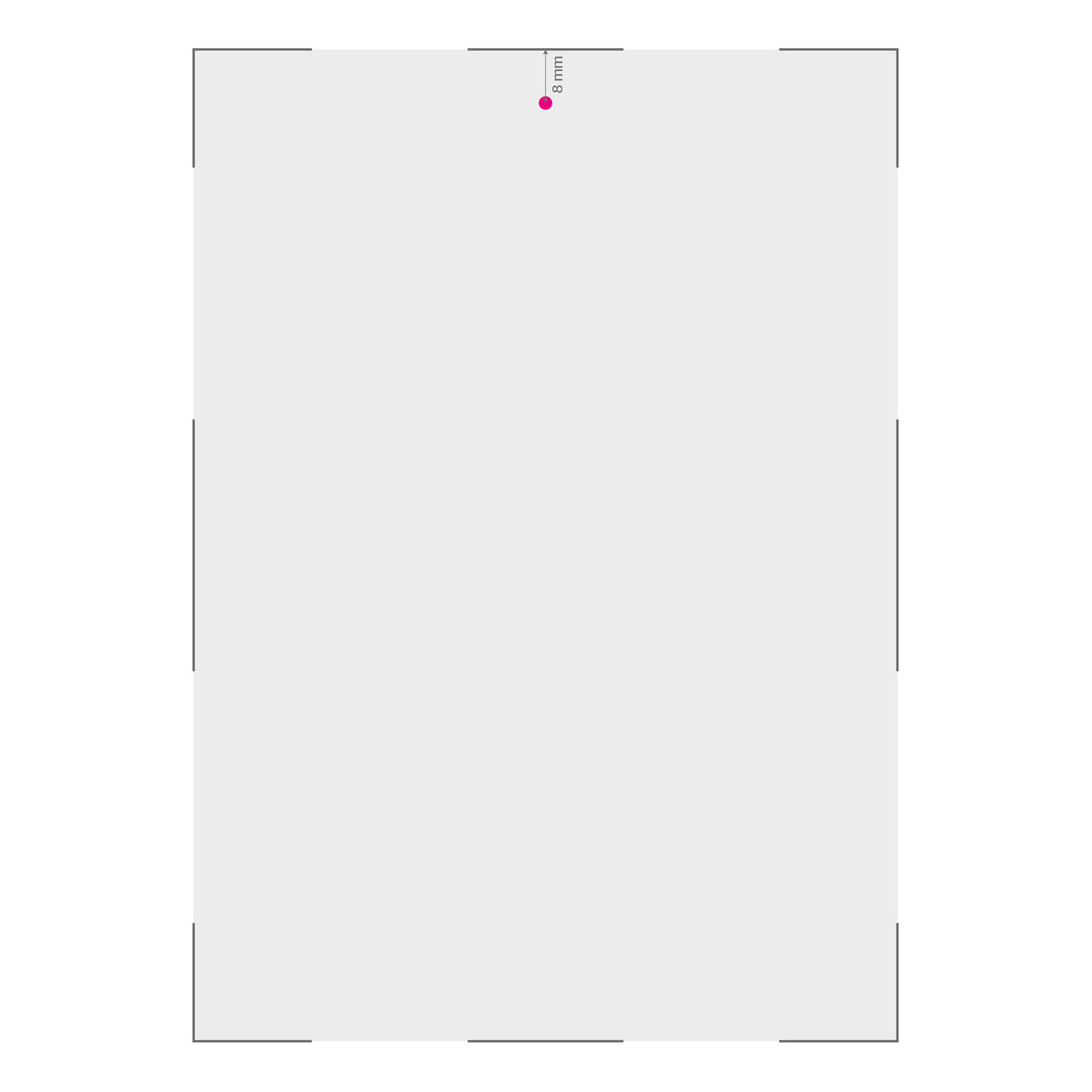 1 boorgat midden boven 4mm staand