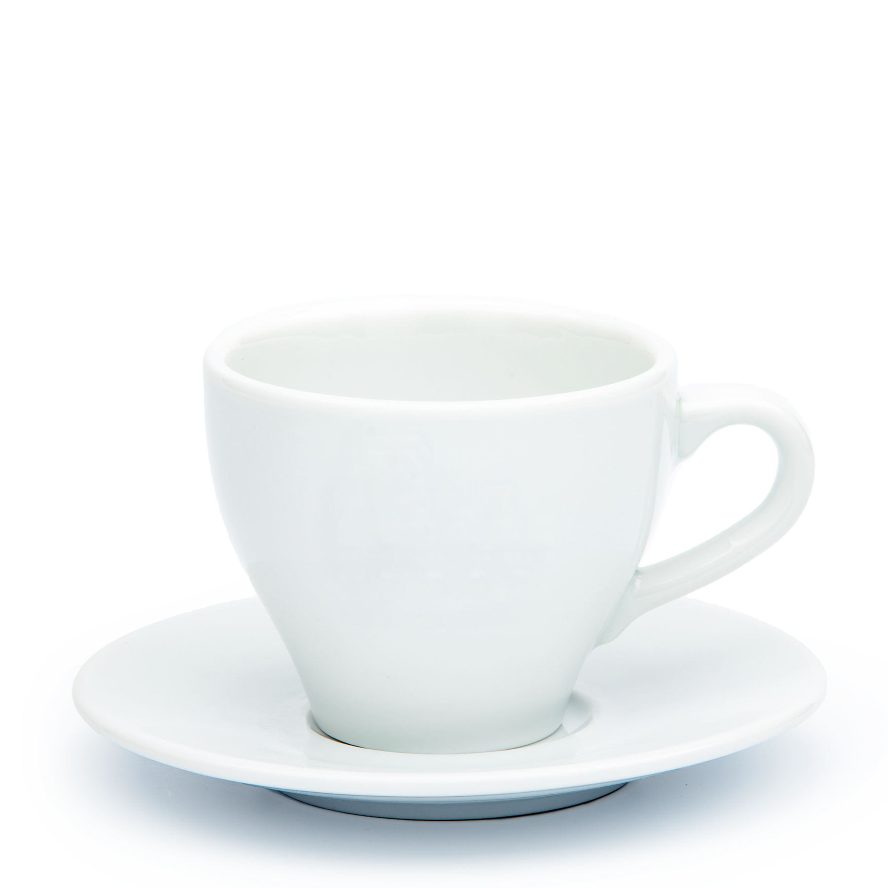 Cappuccino kop en schotel