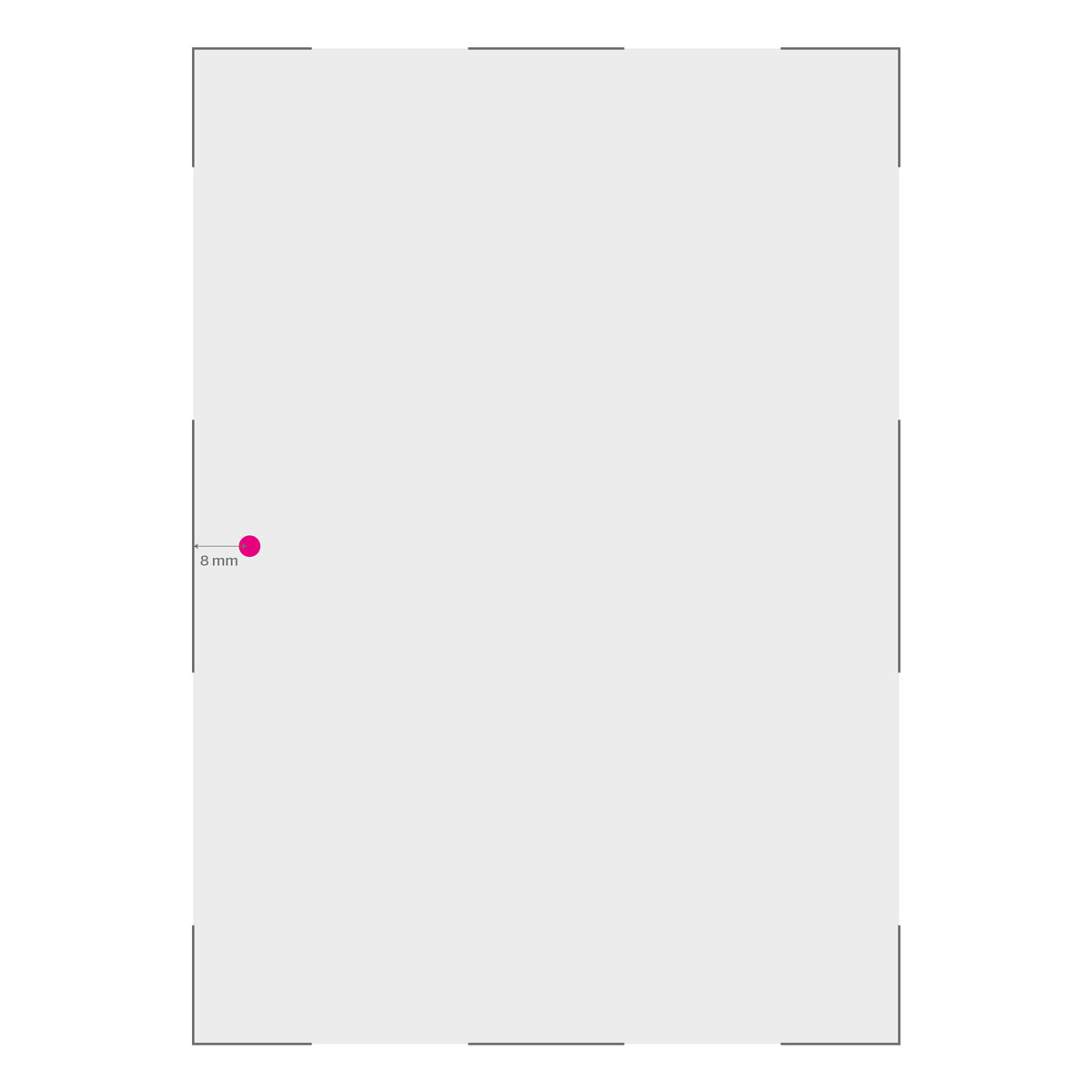 1 boorgat linksmidden 6mm staand