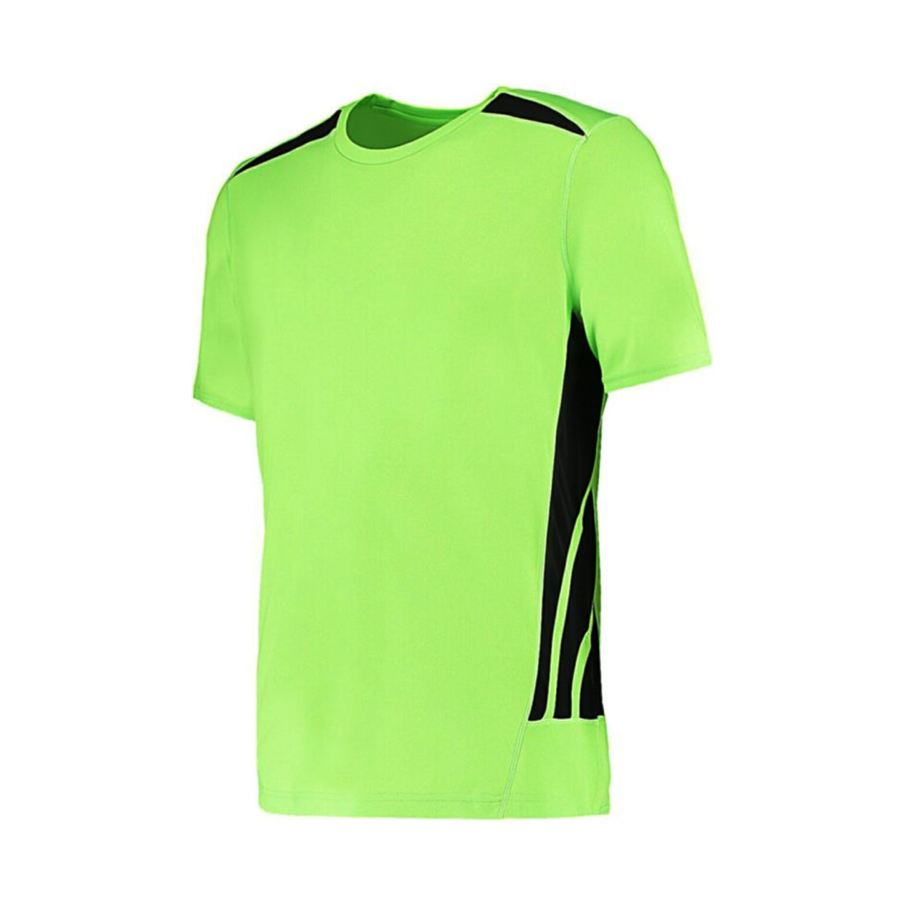 Basic-sportshirt-contrast-groen-zwart
