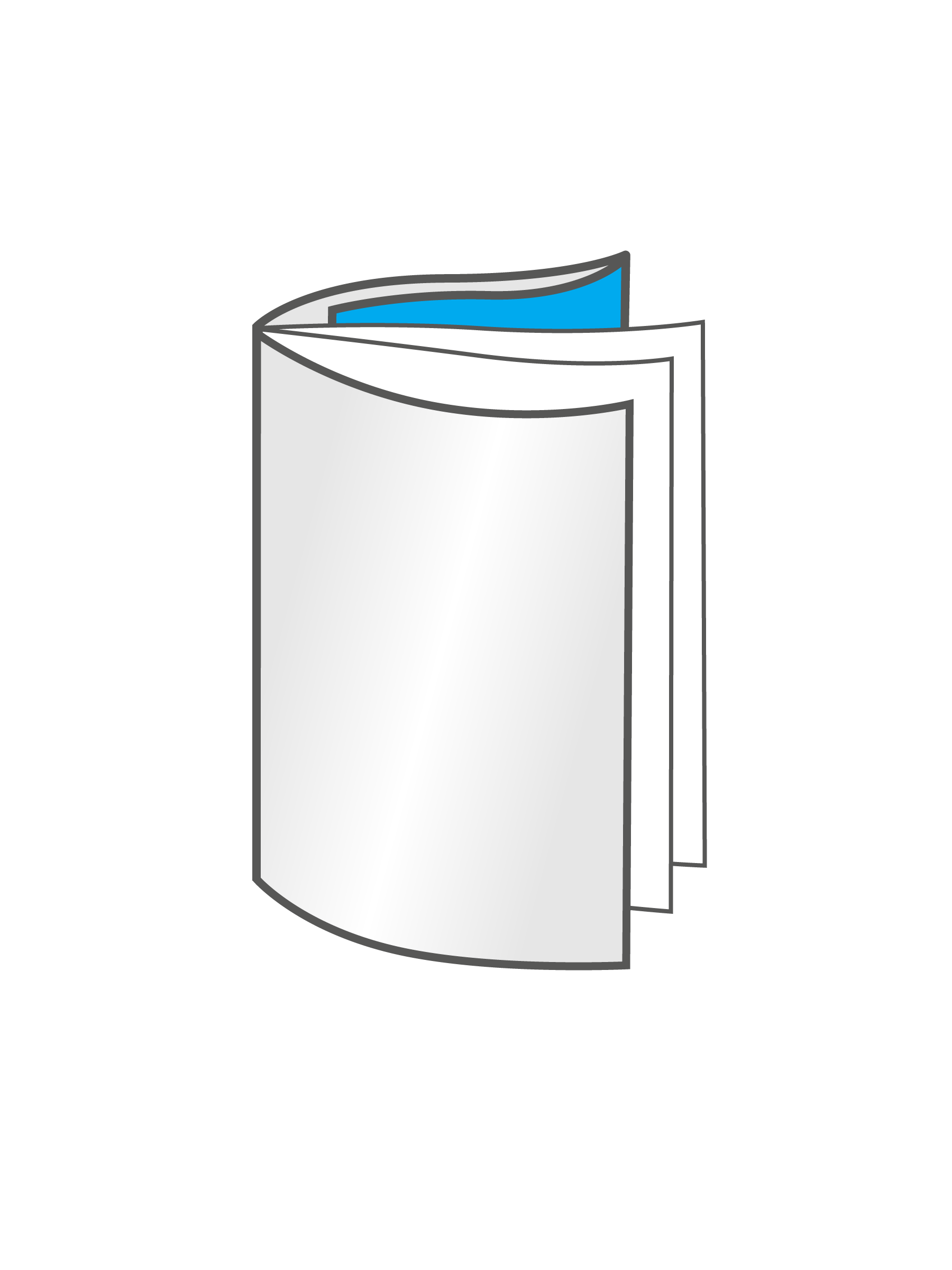 Avec rabat arrière 300 g/m² mat