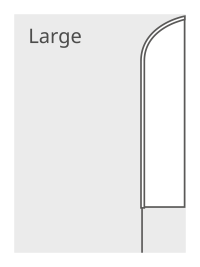 Beachflag L, ganse blanche (350 cm)