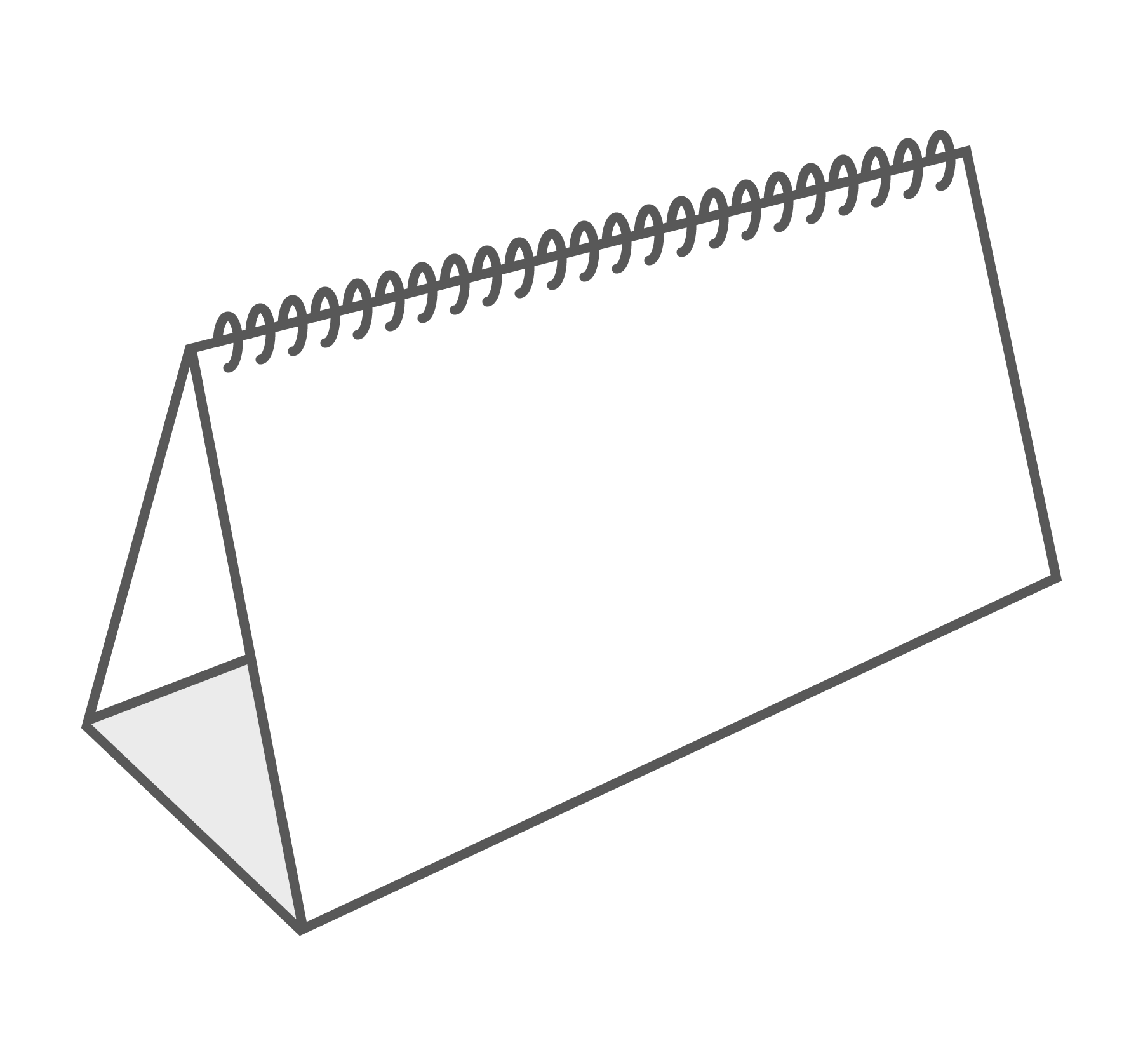 Calendrier de bureau chevalet à spirales