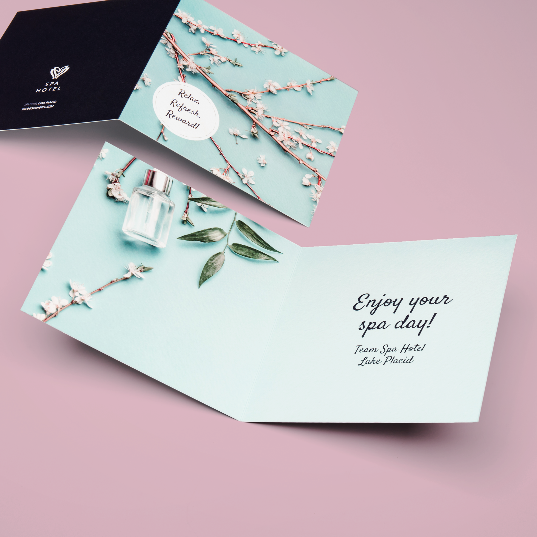 With compliments cards Viltmarkering wit bedrukken