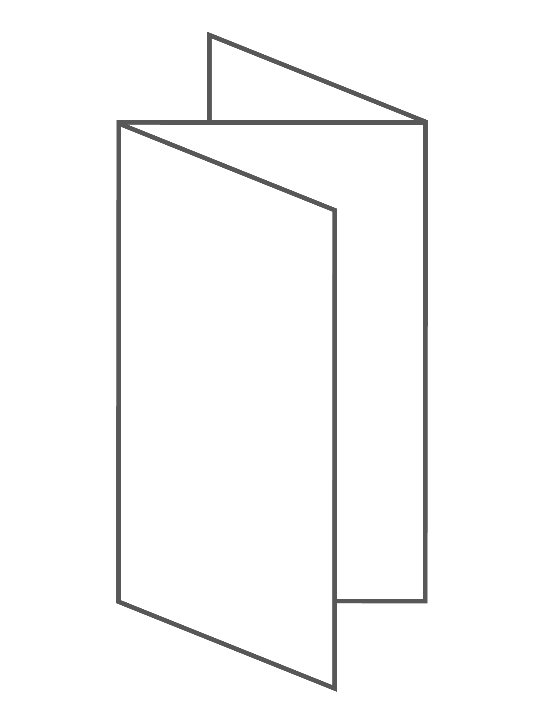 2 slagen zig-zag vouw