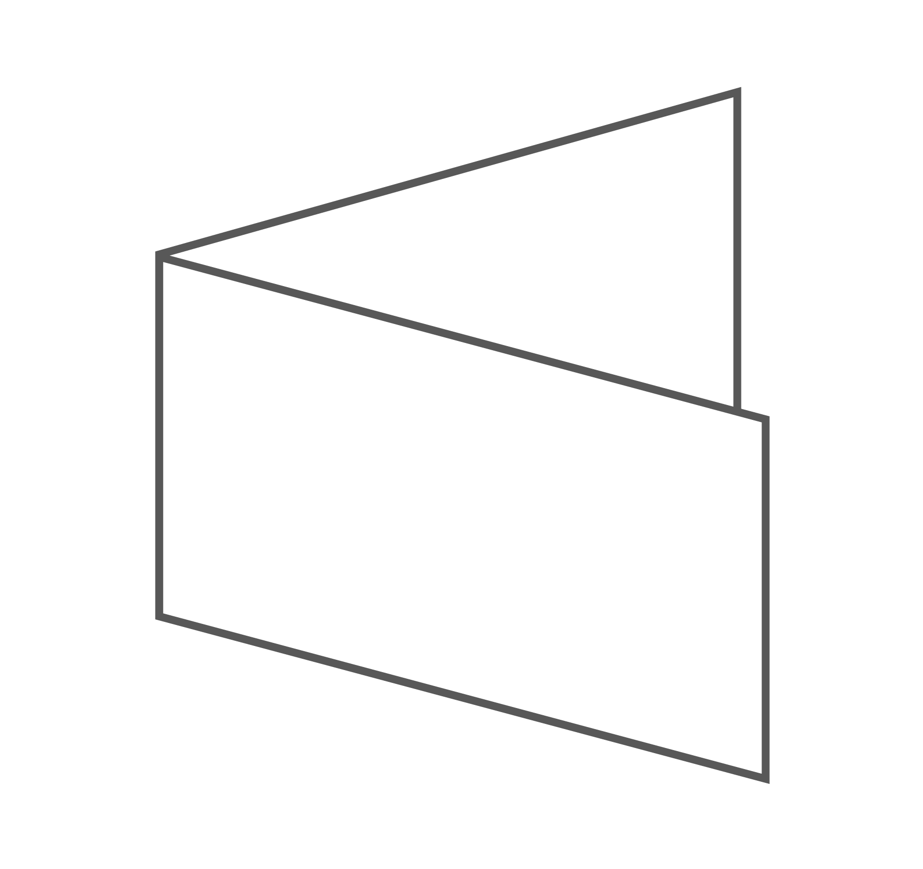 Carte double, paysage (85 x 55 mm)