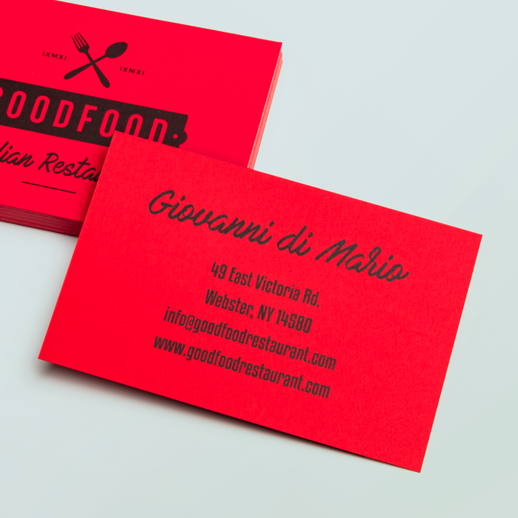 Luxe vistekaartjes Rood