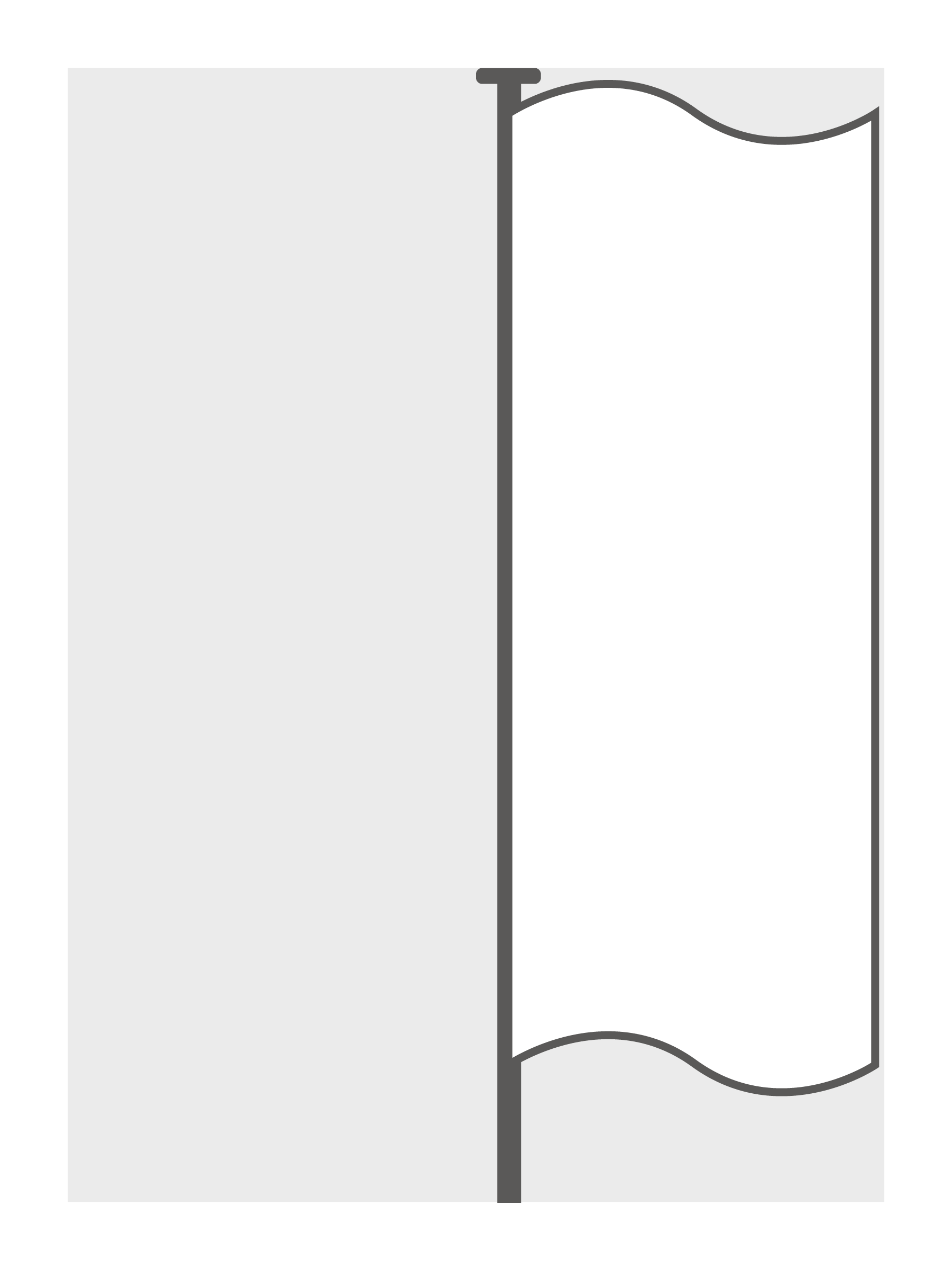 Mastvlag zonder open zoom (150 x 400 cm)