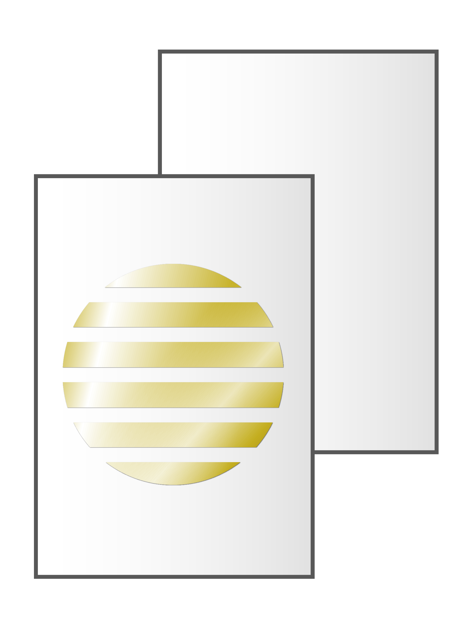 Dorure à chaud recto + laminage mat recto verso