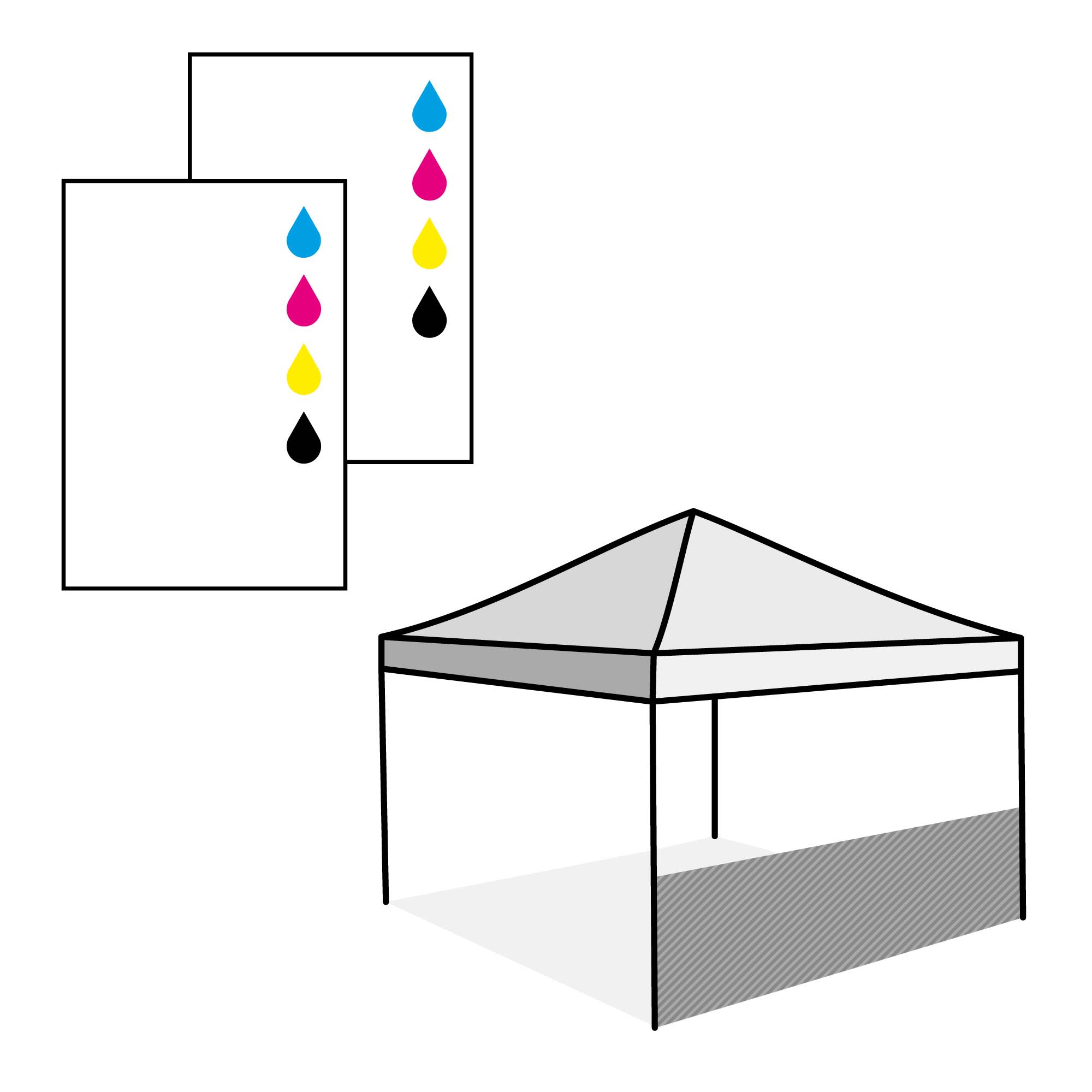 Demi-paroi, impression recto verso