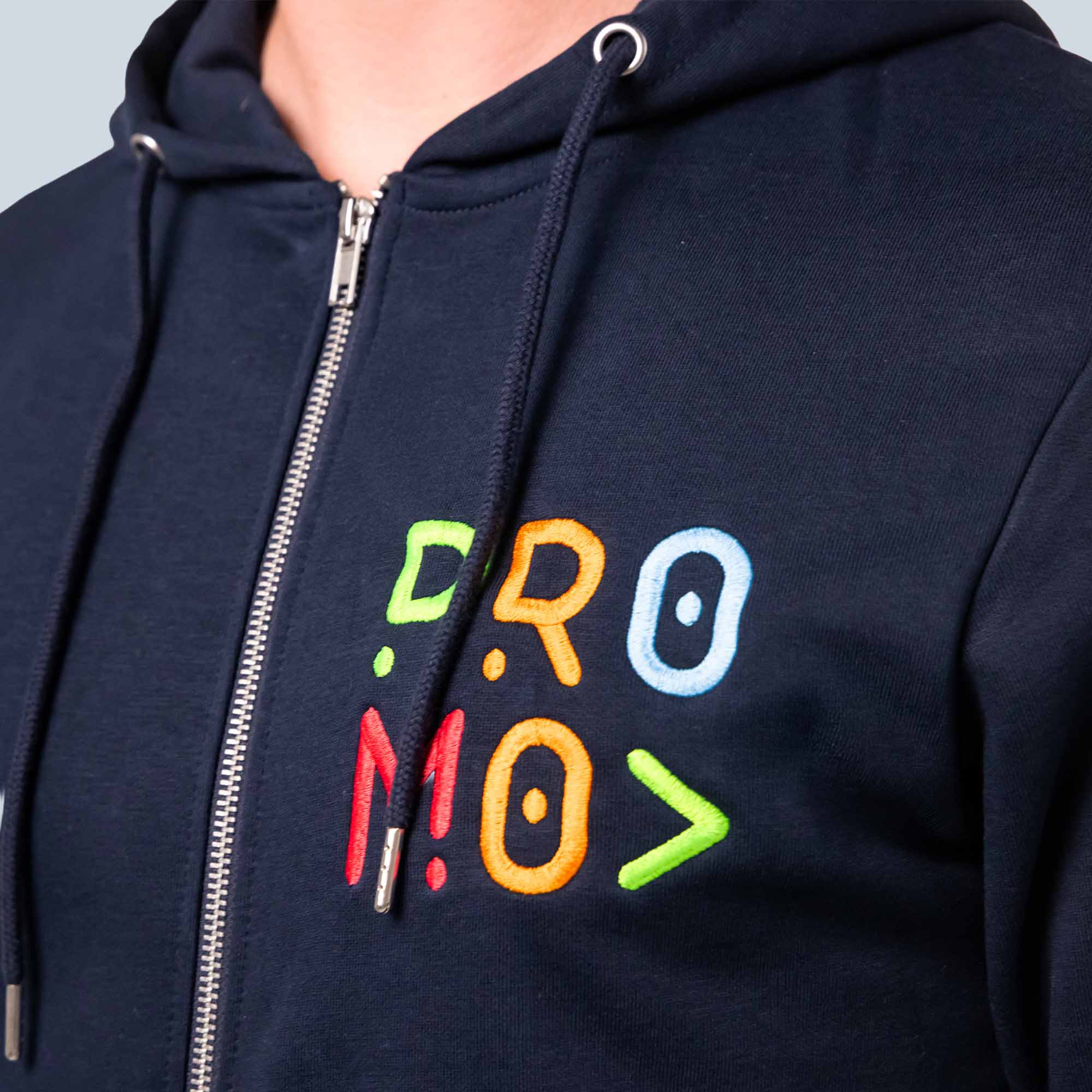 Premium-hoodie-met-rits-Borst-Touw-Rits