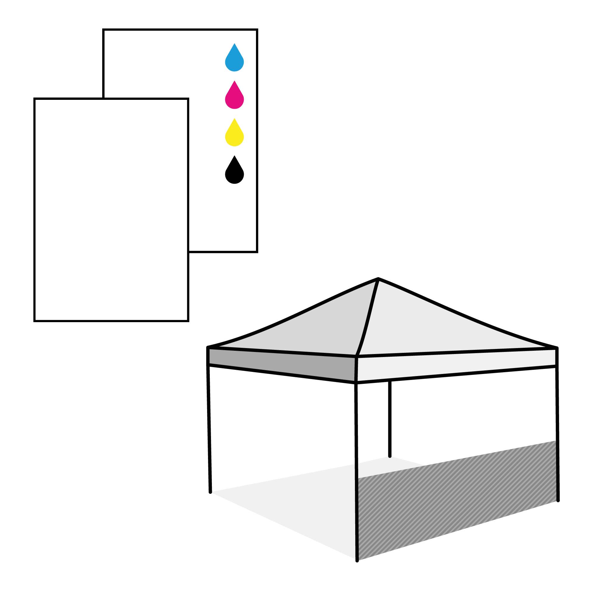 Demi-paroi, impression du côté extérieur