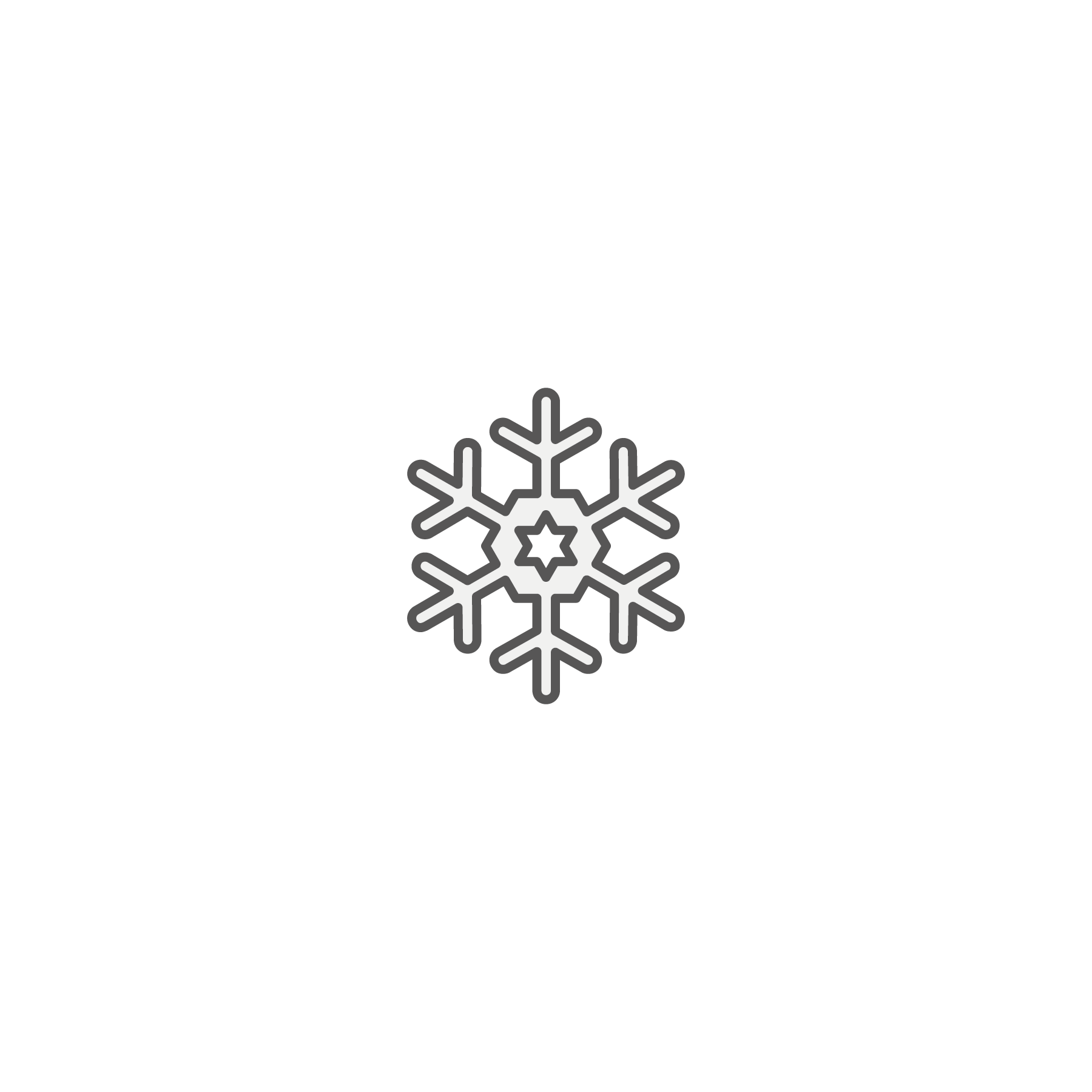 20 cm 2D sneeuwvlokje